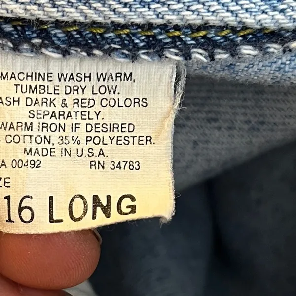 Vintage Lee Mom‎ Jeans Blue Size 16 - Image 8