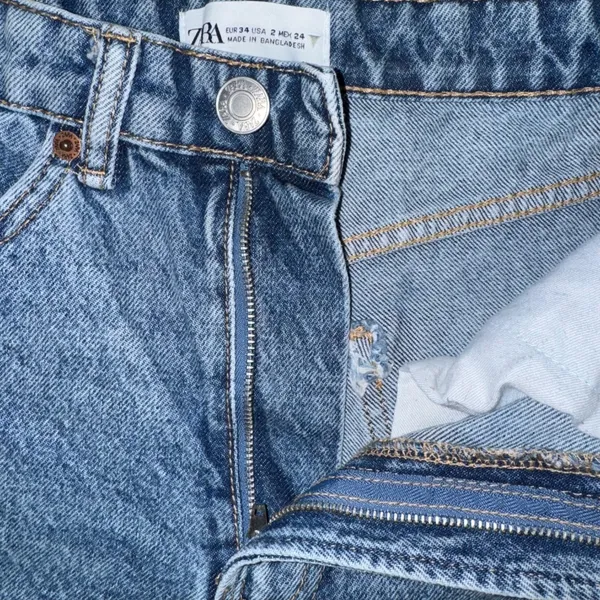 ZARA High-Waisted Jean Shorts - Image 3