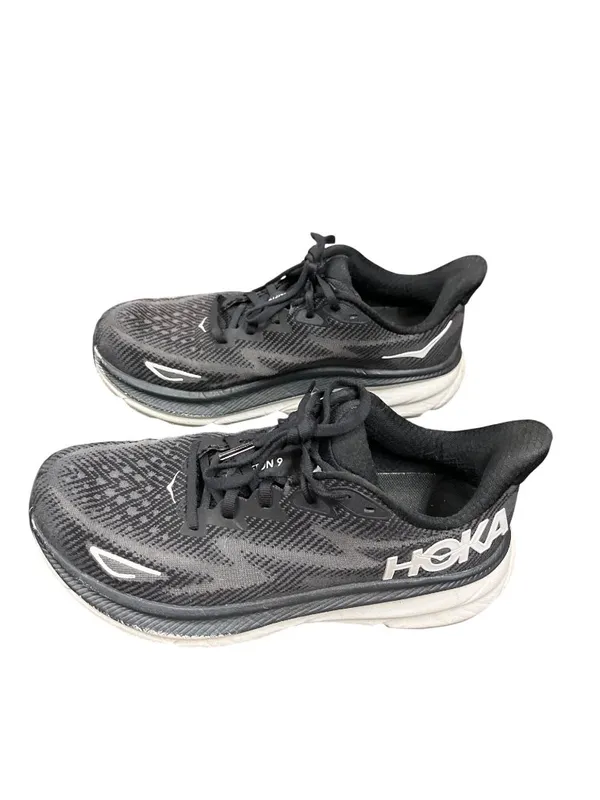 Hoka One Clifton 9 wms black white walking running sneakers sz 8.5B SKU 10-365 - Image 4