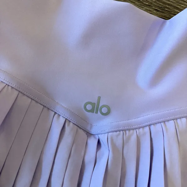 Alo Yoga High-Waist Pleated Purple Tennis Skirt - Image 7