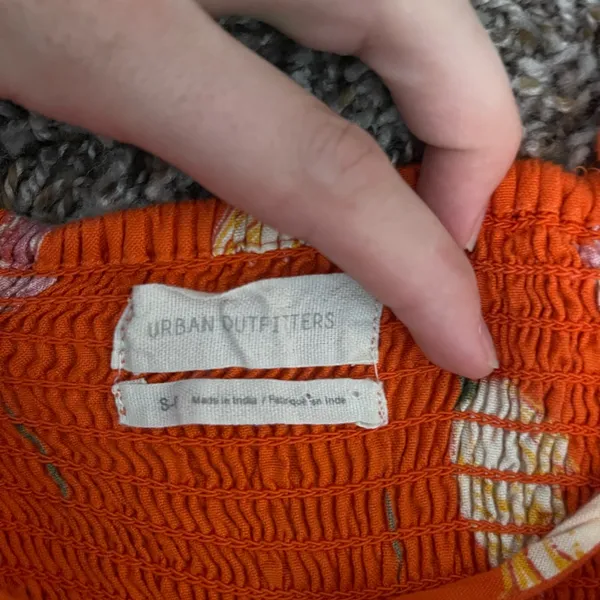 Urban Outfitters Orange Smocked Sundress - Image 4