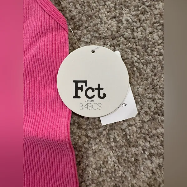 NWT FCT Seamless Ribbed Cami Romper | Size: Small Pink - Image 2