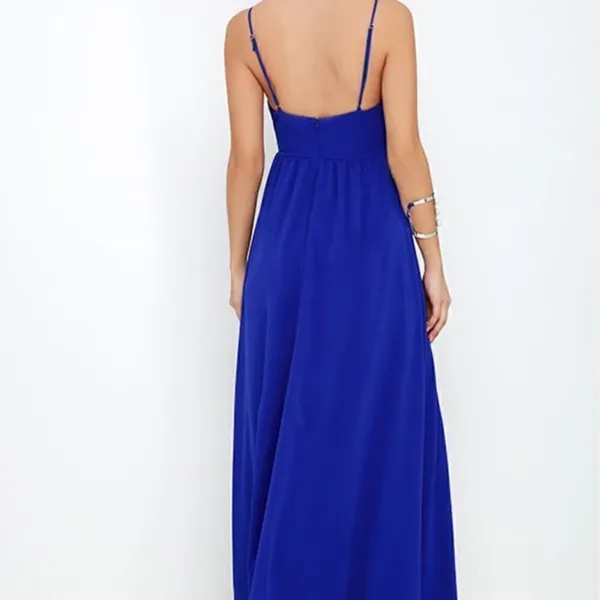 Lulu’s On the Silver Screen Royal Blue Maxi Dress - Image 2