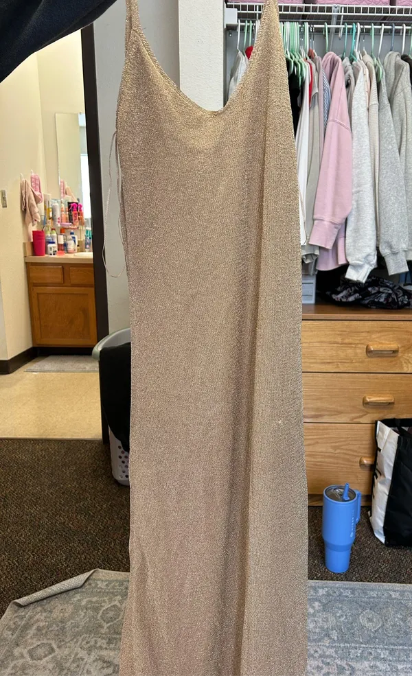 ZARA Dress Maxi Gold size S - Image 3