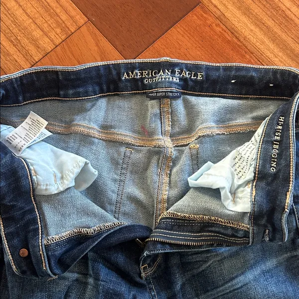 American Eagle Outfitters Ripped Dark Blue Skinny Jeans - Image 2