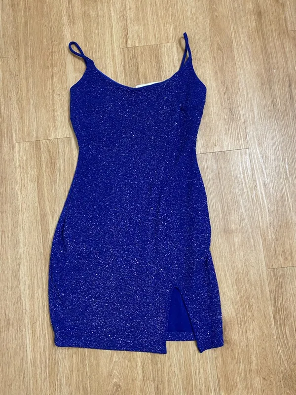 Windsor Royal Blue Sparkle Mini Dress - Image 2