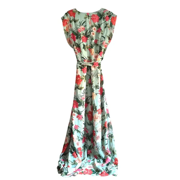 ELIZA J Floral Belted Maxi Dress Sz‎ Mint Green Sz 10 - Image 7