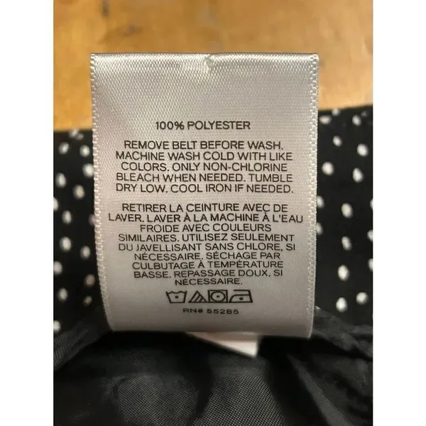 Express Ankle High Rise Black White Dress Pants Belted Front Pockets Size 4R (89 - Image 5