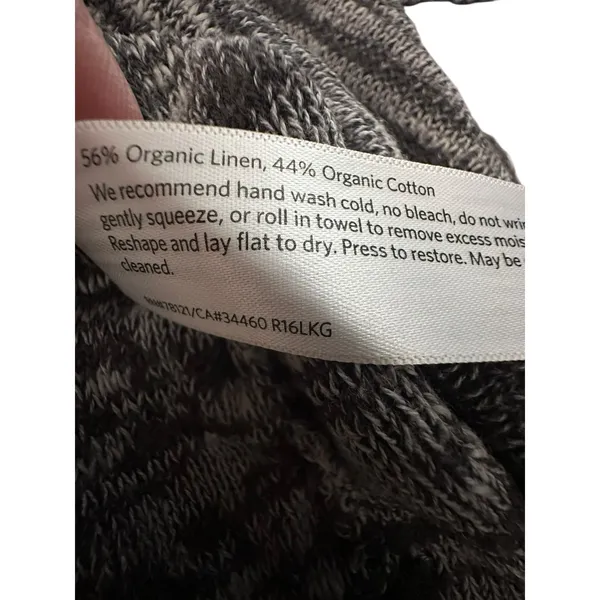 Eileen‎ Fisher Organic Linen Blend Shirt Women's XL Gray Black Lagenlook #AB3-2 - Image 4