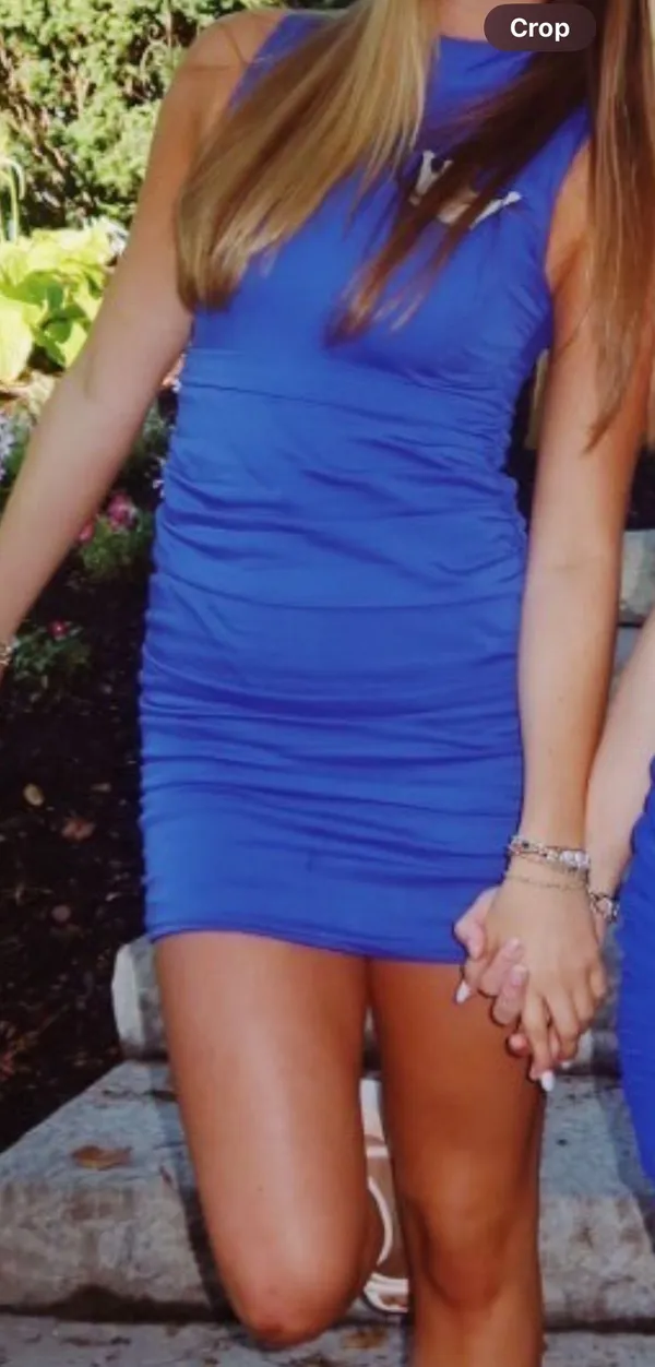 ZARA Blue Mini Dress - Image 2