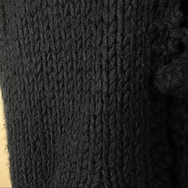 Mur Mur Black Crochet Hooded Sleeveless Vest Small - Image 9