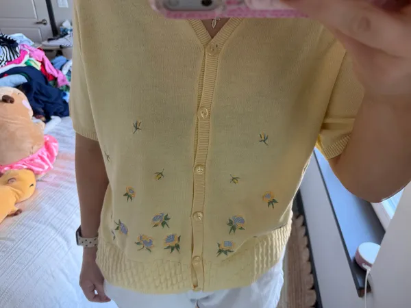 Southern Lady Sweater Yellow Size XL - Image 2