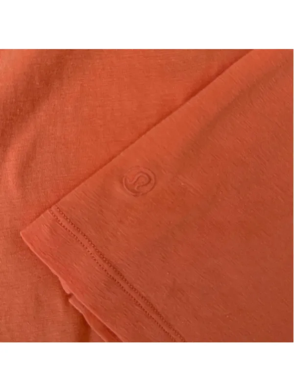 Lululemon Classic-Fit Cotton-Blend T-Shirt Sunny Coral - Size 2 - Image 5