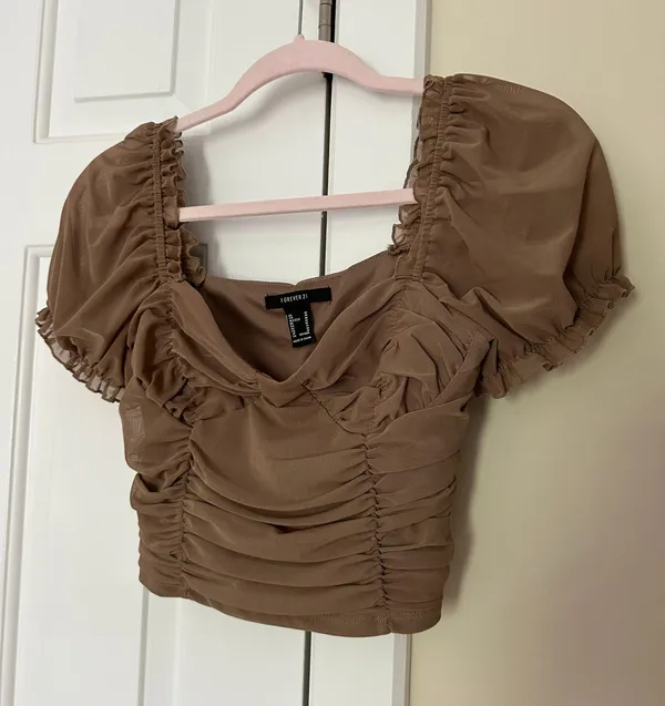 Forever 21 Brown Crop Top - Image 2