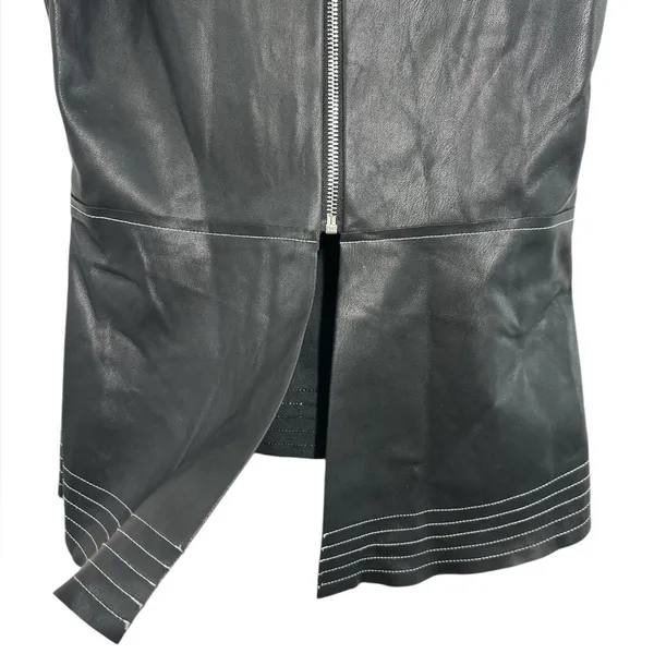 Zara Basic Faux Leather Sleeveless Top - Image 6