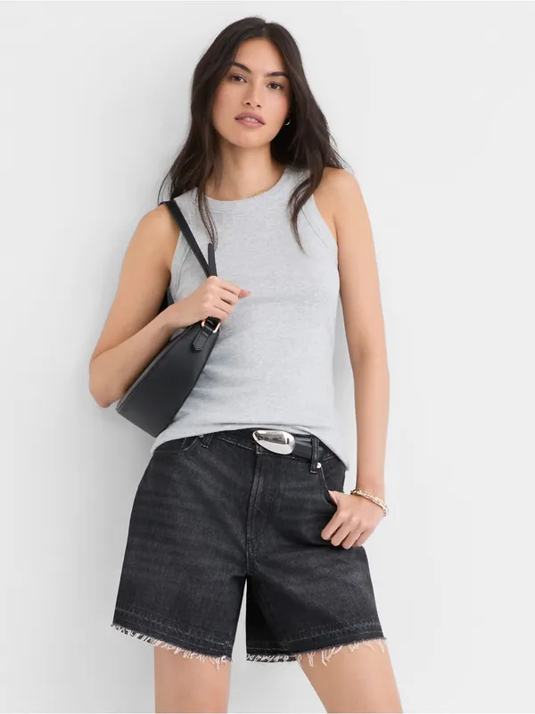 LOFT Perfect Tank Medium Grey Heather Size Extra Small NWT - Image 2