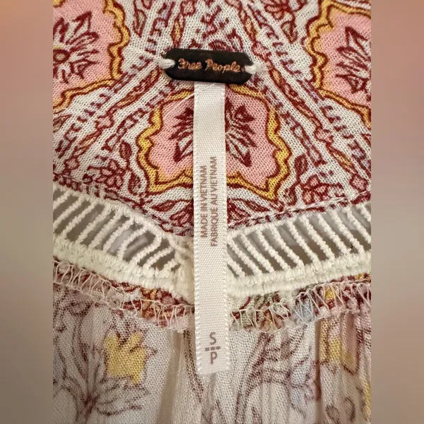 Free People Moonlight Dance Tunic NWT Boho Floral Festival Peasant Top S - Image 7