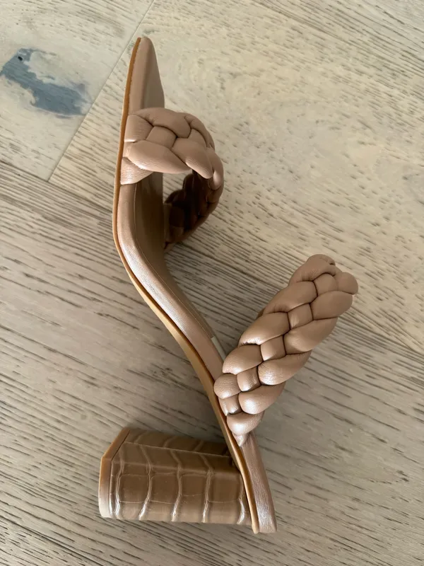 Tan dolce vita braided heals  - Image 3