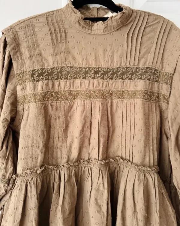 Anthropologie Pilcro Mock-Neck Swing Mini Dress, Size M - Image 10
