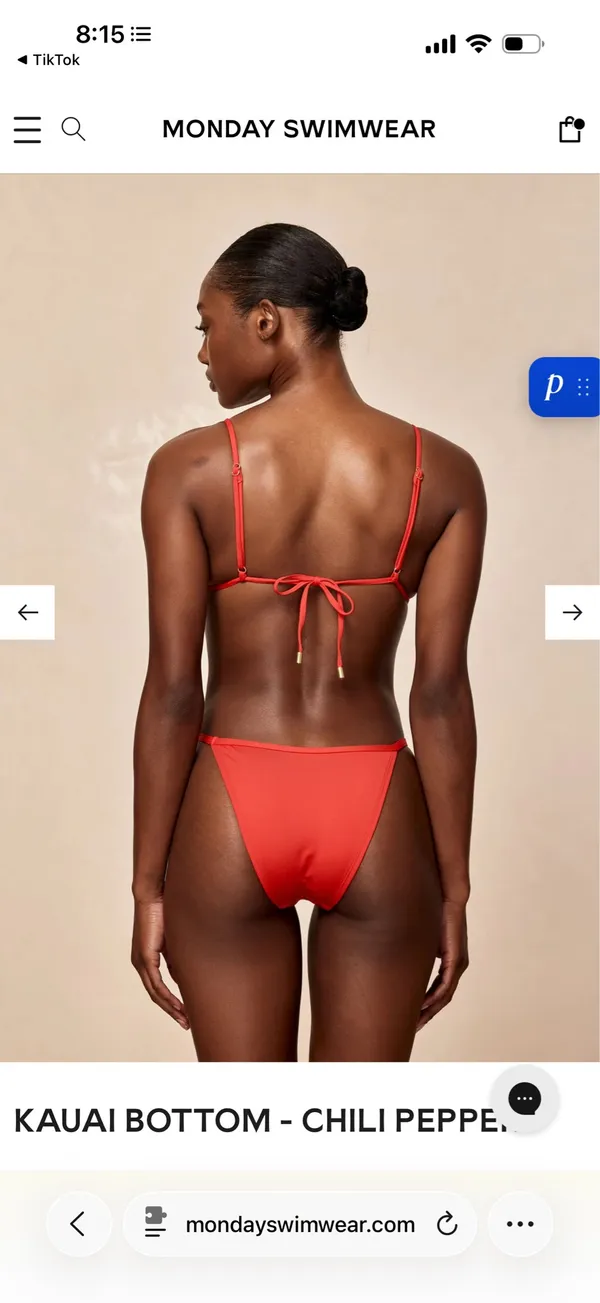 Monday swimwear Kauai bottom- chili pepper - Image 2