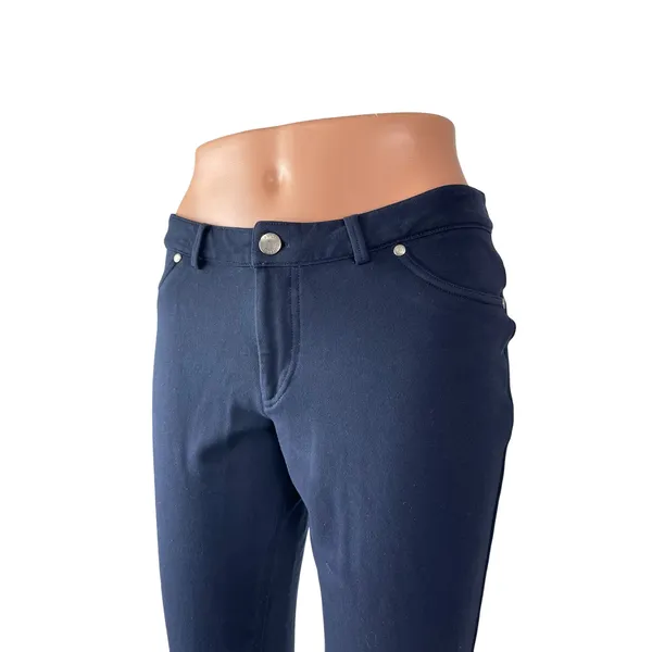 Tommy Hilfiger Women's Navy Blue Mid Rise Slim Skinny Trousers Pants Size S - Image 3