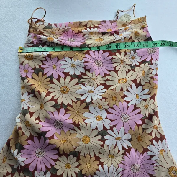 Altar'd State NWT Zaylie‎ Marsala Floral Cowl Neck Mini Slip Dress Small - Image 5