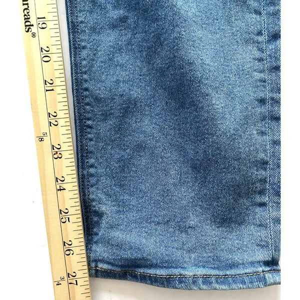American Eagle Blue Ripped Mom Distressed Jeans Denim Stretchy Sz 6 - Image 7