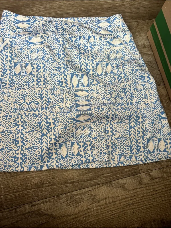 Sigrid Olsen golf Blue and White Printed Women’s Skort - Image 3