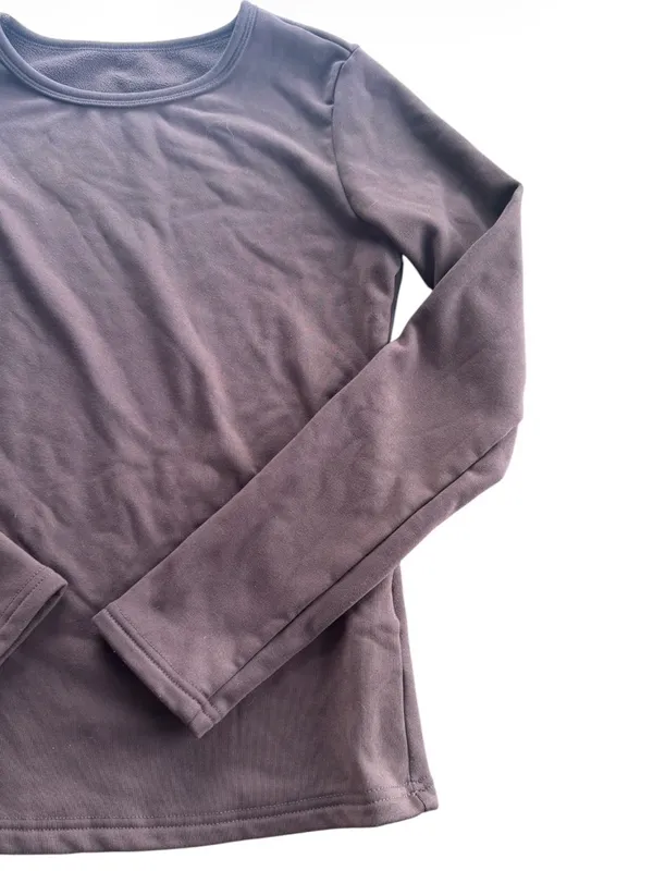 Dazy x StarSeries Brown Fleece Lined Long Sleeve Thermal Top - Size L - Image 3