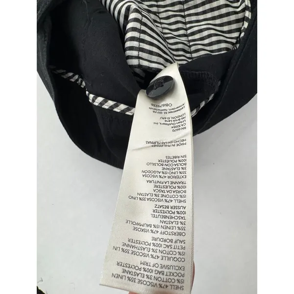 Anthropologie Maeve The Naomi Pants Sz 12 Black High Rise Wide Leg Utility - Image 13