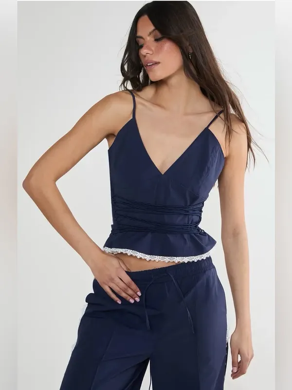 NastyGal Nylon Strappy Top - Image 2