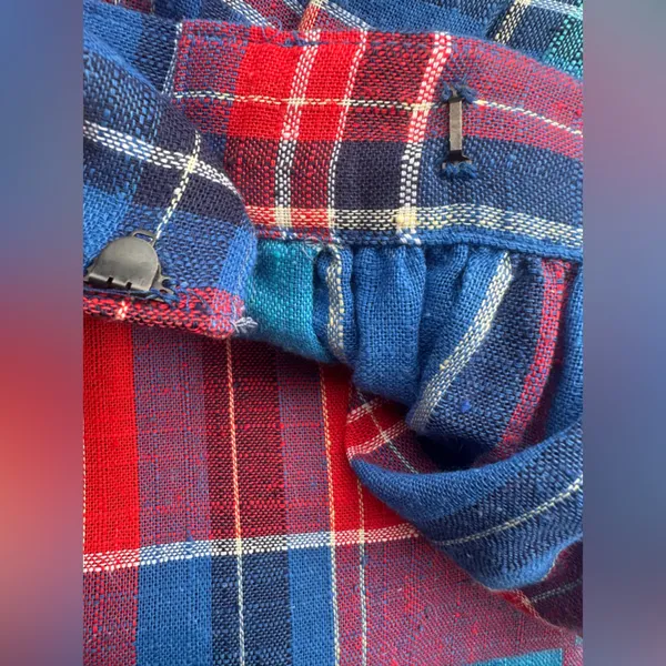 True Vintage Plaid Midi Skirt “Pendleton-Style,” Unsized (Modern 0) - Image 7