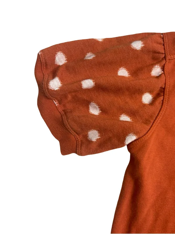 Daily Practice Orange Crop Puff Sleeve Top - Image 3