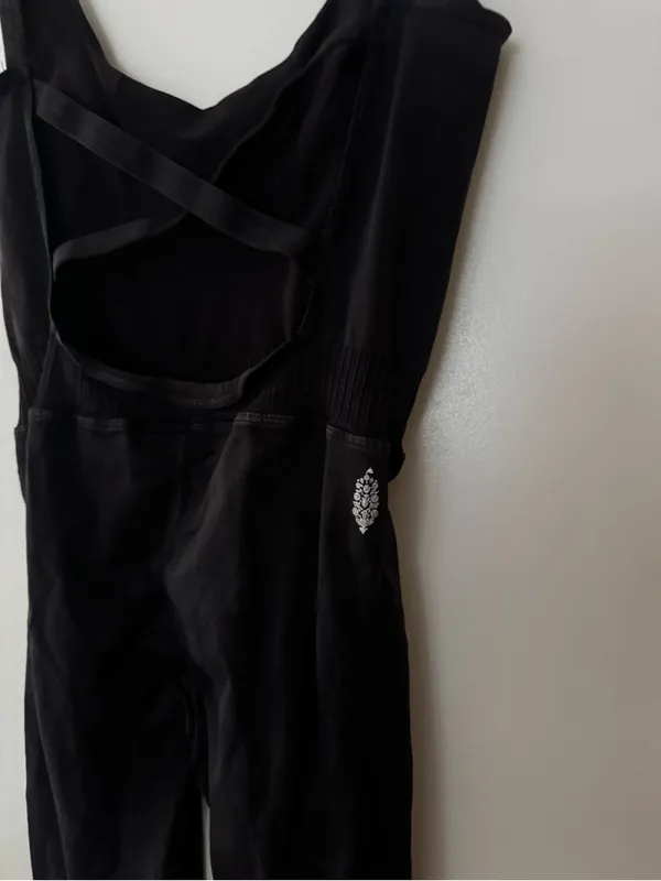 Free People Movement Good Karma Onesie Washed Black - Image 11