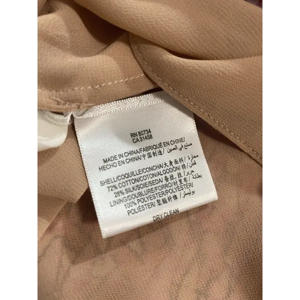 BCBGMAXAZRIA Pink Orange Abstract Print Ruched Draped Midi Dress Size 4 - Image 14