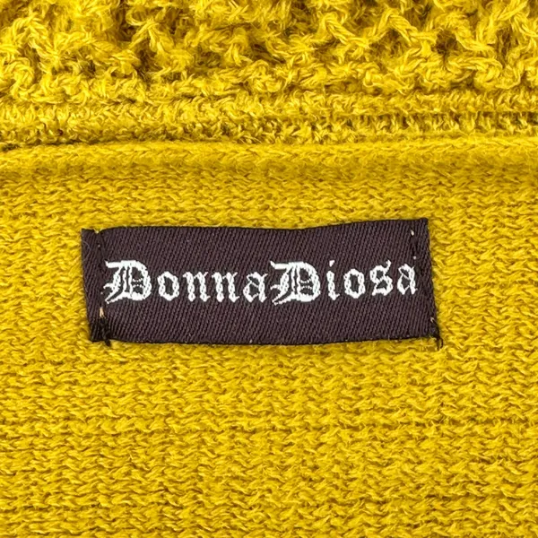 DonnaDiosa Mustard Yellow Ruffle Lace Open Cardigan Coquette‎ Cottagecore S/M - Image 6