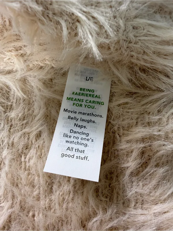 aerie Super Soft Cream Fuzzy Button-Front Cardigan - Image 7
