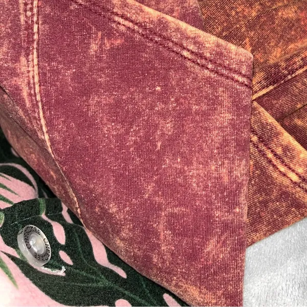 Zenana NEW! 3X Plus Size Mineral Wash Wide Waistband Full Length Leggings - Image 4