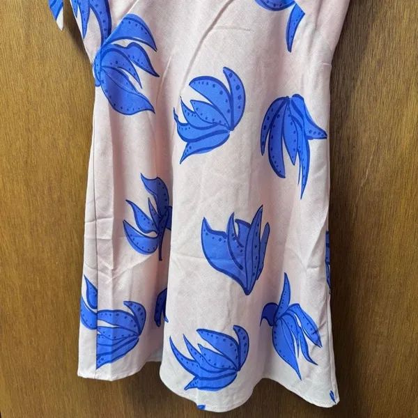 NEW Indi Luxe Indikah Mykonos Morning Tied Shoulder Mini Dress Beige Medium NWT - Image 8