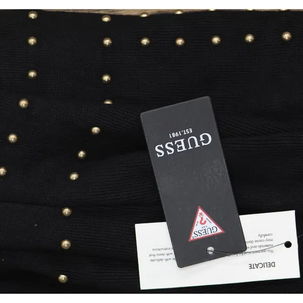 Guess Womens Sleeveless Studded Veronika Bodycon Knit Sweater Dress Jet Black L - Image 4