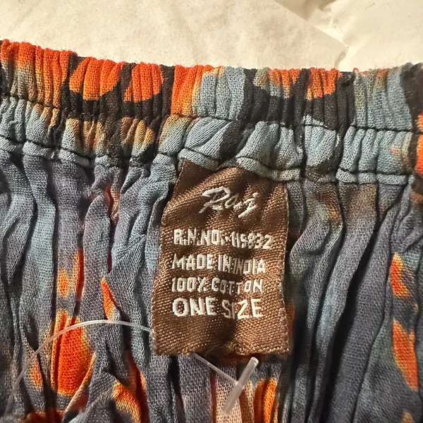 Raj Bohemian Black and Orange Peace Skirt - NWT - OS - Image 6