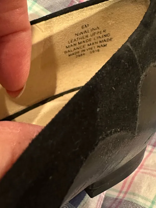 Nine West Black Pointed Double-Buckle Suede Leather Mary Jane Flats Alina 6 - Image 7