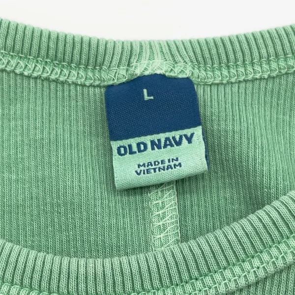 Old Navy Ribbed High Neck Mini Dress Womens L Stretch Minimal Coastal Soft‎ Girl - Image 6