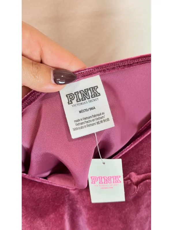 Coquette Y2K NWT Size M Victoria’s Secret Burgundy Velvet - Image 3