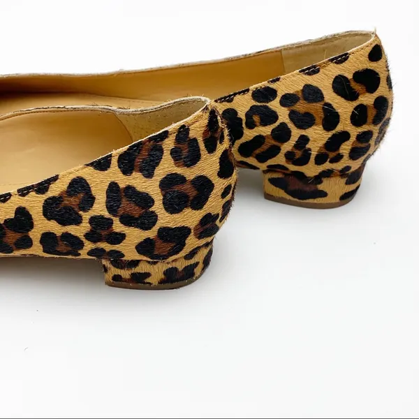 J. CREW Factory Animal Print Calf Hair Almond Toe Slip On Loafers Size 6 Casual - Image 6