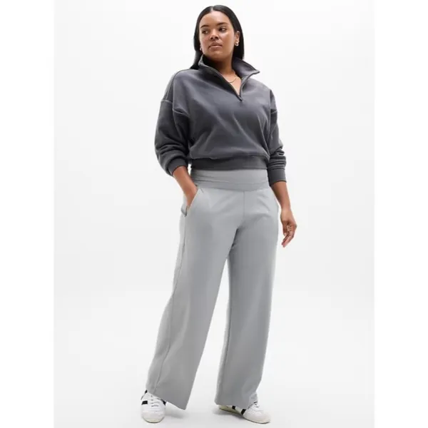 Athleta L Venice High Rise Wide Leg Pant Featherstone Grey Large Regular - Image 2