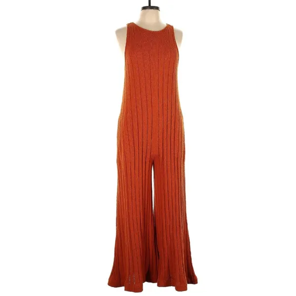 NWT Free People FP Beach Easy Living Sweater One-Piece in Terracotta Jumpsuit S - Image 11