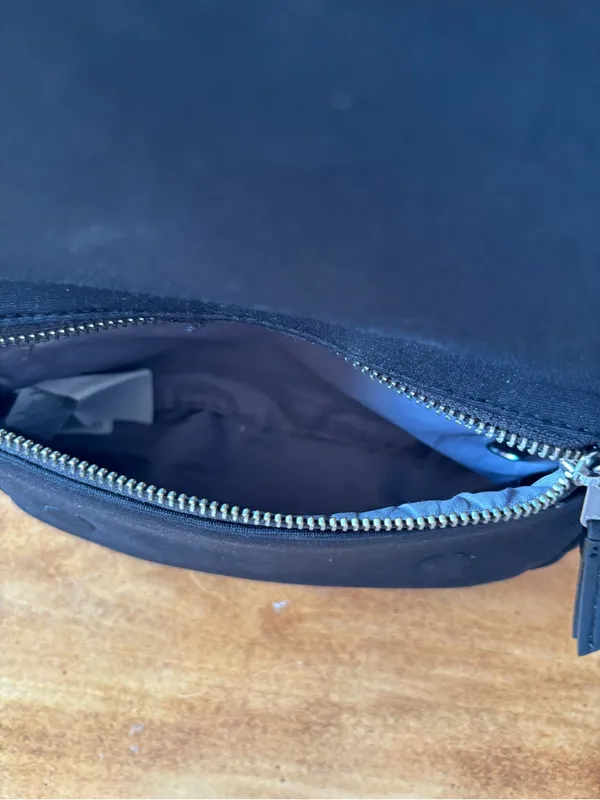 Athleta Black Crossbody Messenger Bag with Woven Key Tassel - Image 5