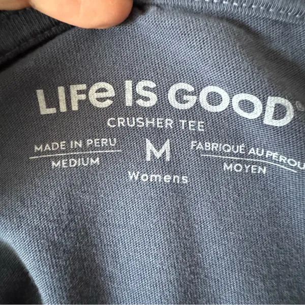 Life is Good Christmas Holiday Flowers Crusher Cotton Tee - Image 7