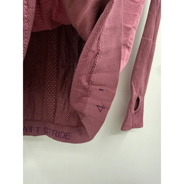Lululemon Swiftly Tech 2.0 Long Sleeve Shirt Womens 4 Magenta Plum Thumbholes - Image 5